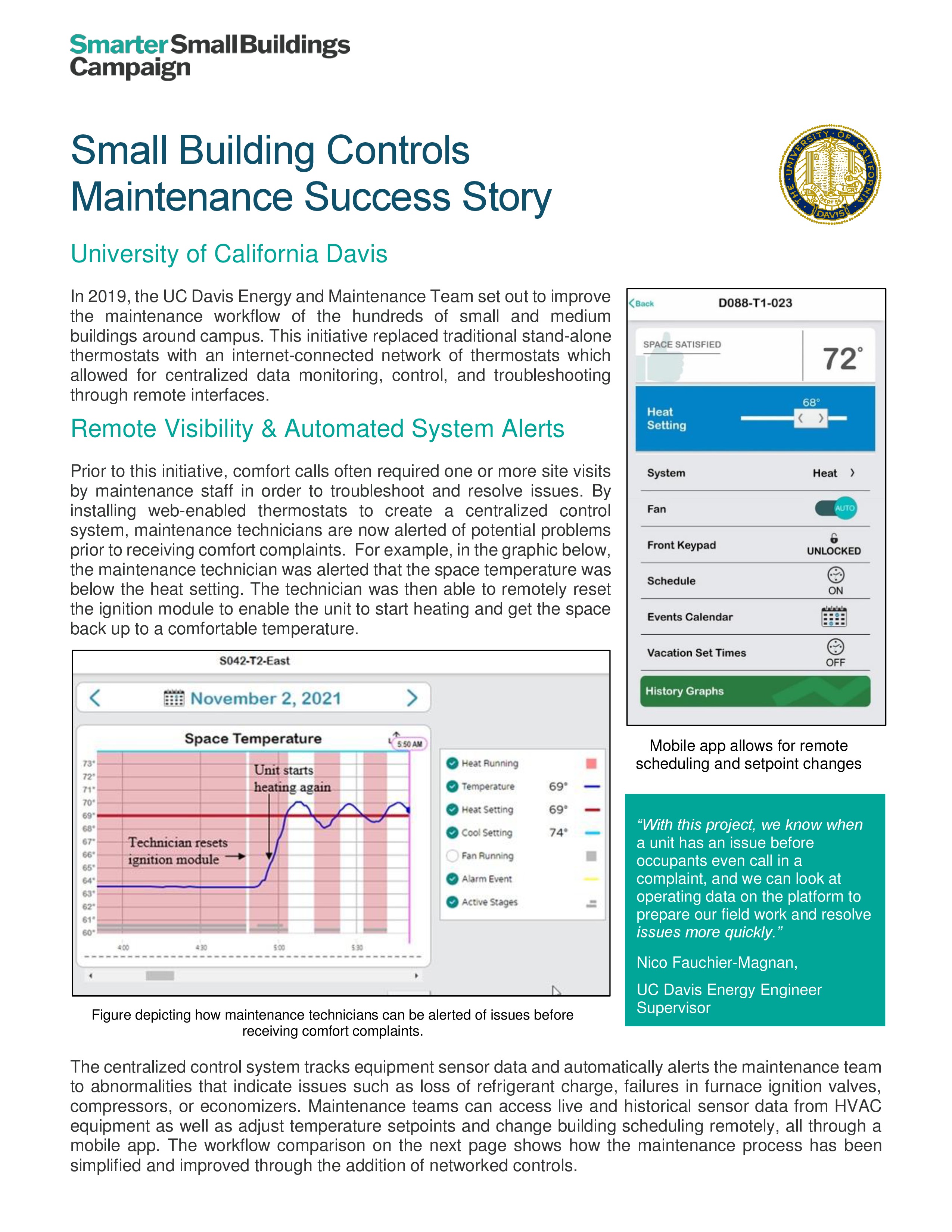 Screenshot of Maintenance Case Study