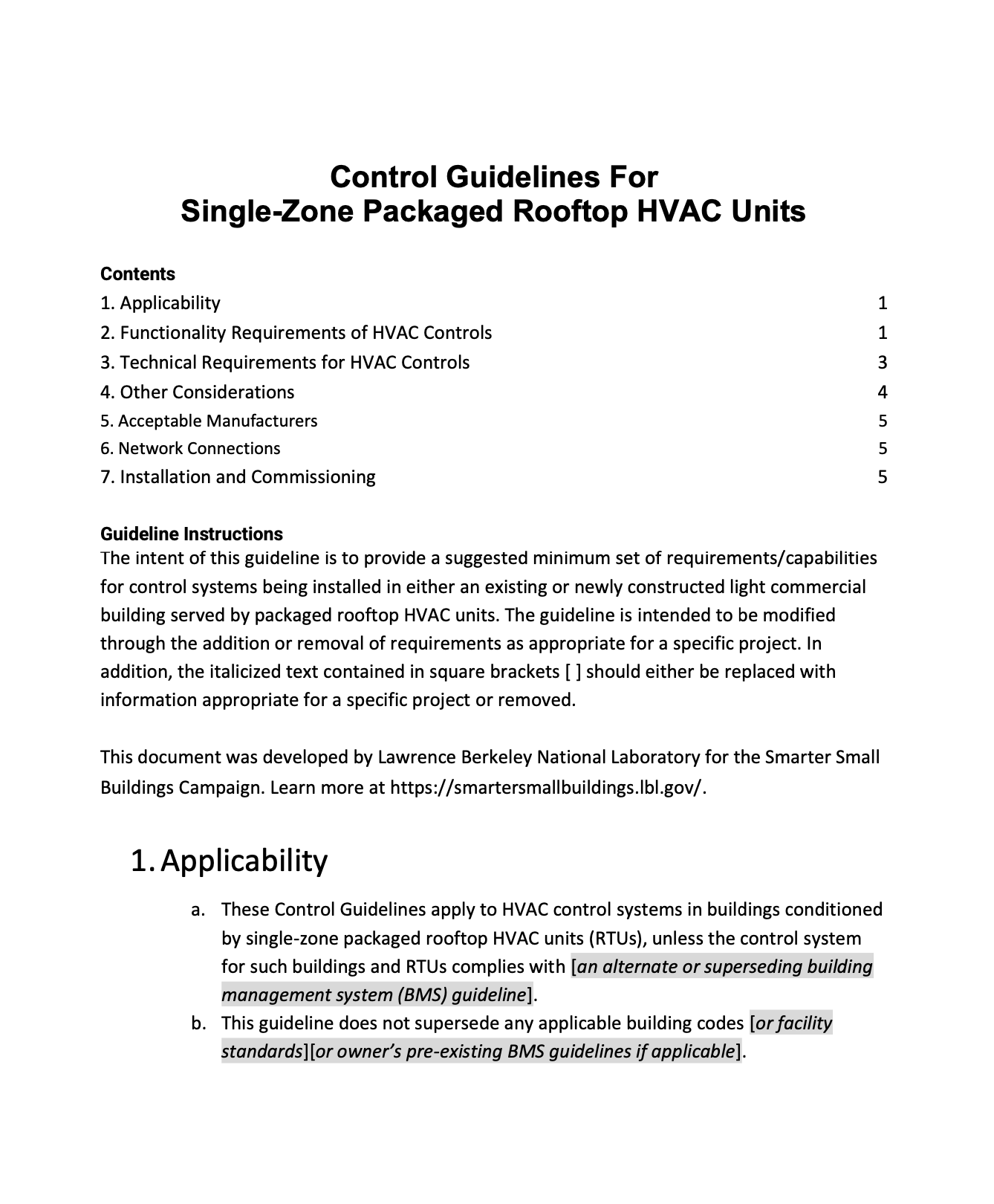 Guideline Spec Cover